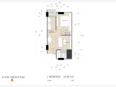 Siam Oriental Dream — 1 bedroom, 31 м², 3 эт.