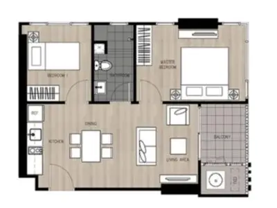 Base — 2 bedroom, 51 м², 7 эт.