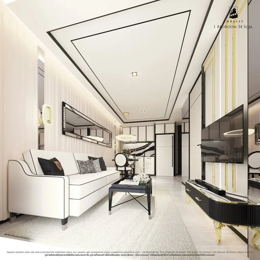 1 Спальная 35 м² interior 3