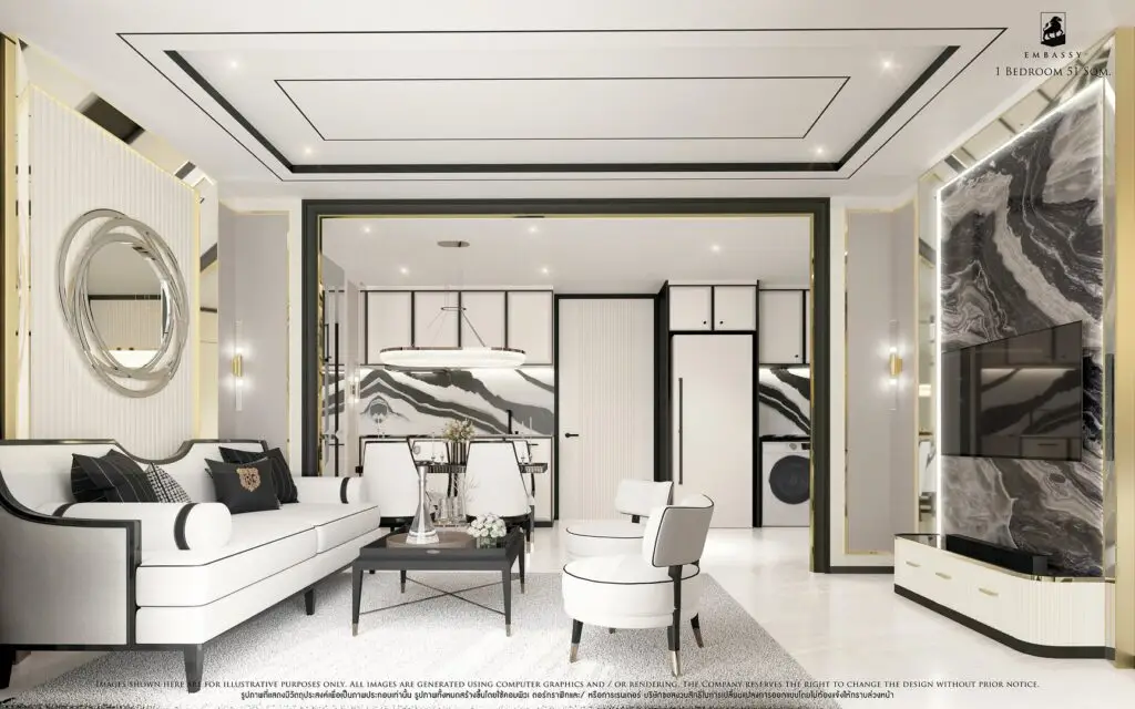 1 Спальная 51 м² interior 3