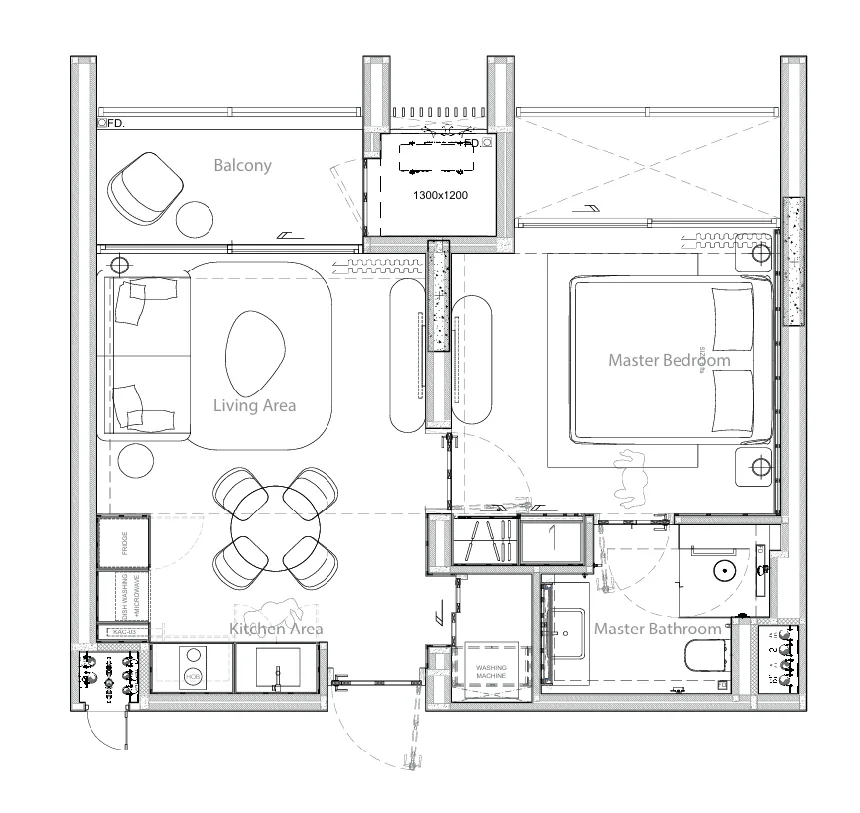 1-Спальная 49.00 - 64.00 м²