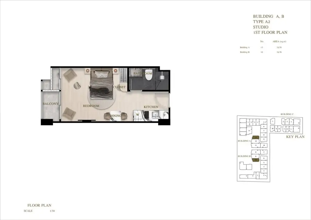 Студия (26.85 - 36.56 м²