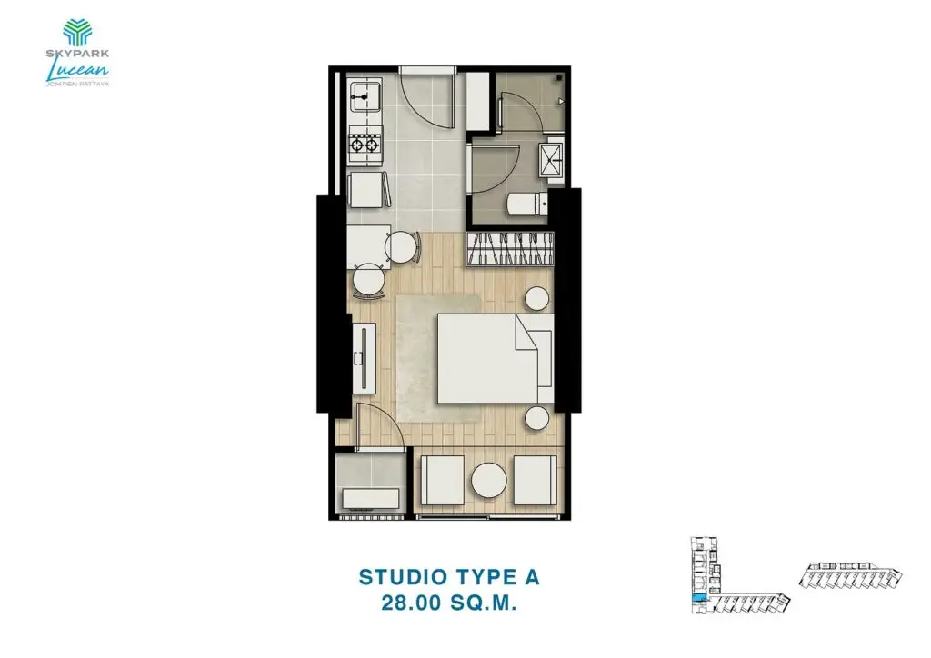 Студия 28.00 - 32.90 м²