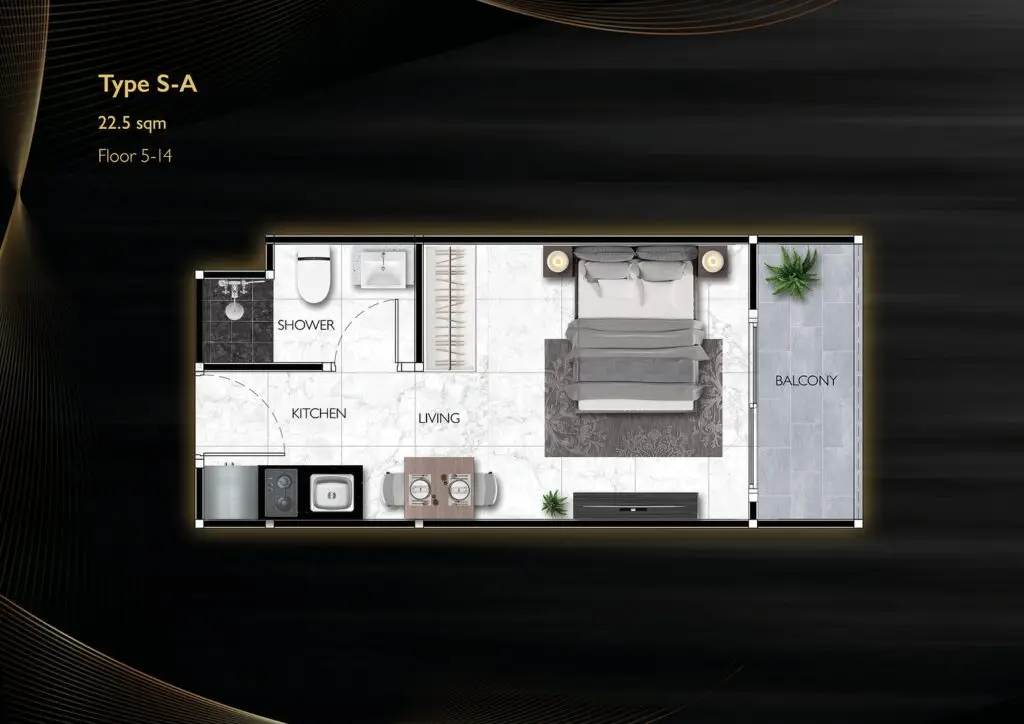 Студия ( 22.50 - 29.00 м²)
