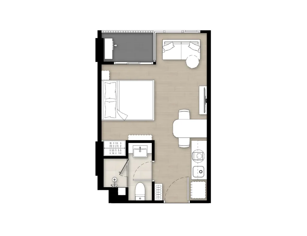 Студия 26.00 м²