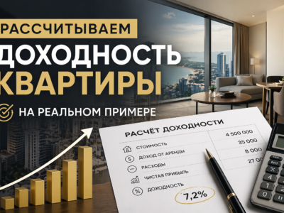 Рассмотрим доходность квартиры на конкретном примере