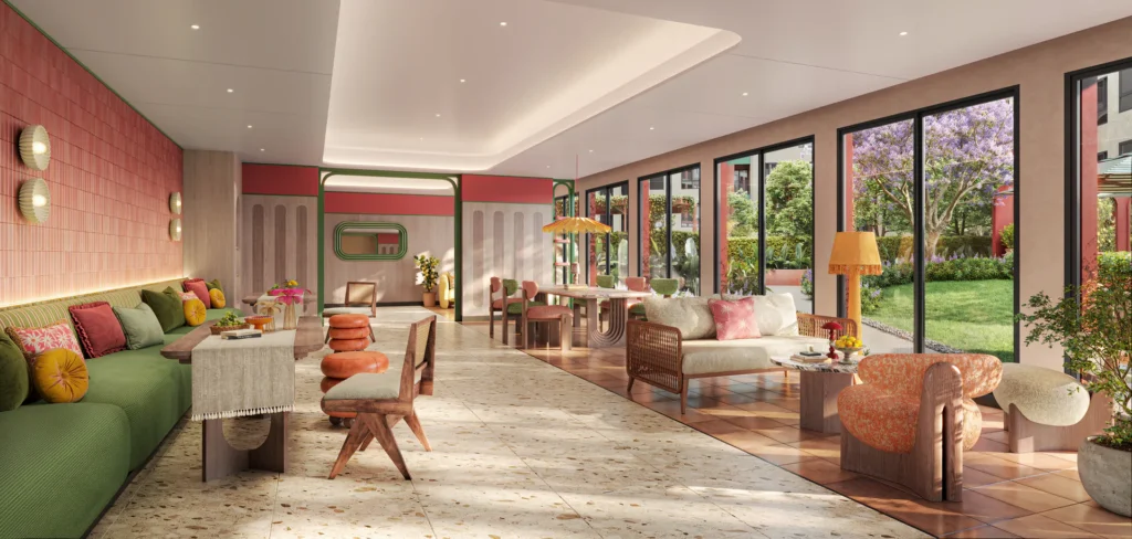 Modern lobby area at Dcondo Vite Pattaya by Sansiri / Современная зона лобби в Dcondo Vite Pattaya от Sansiri