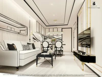 2-bedroom квартира 51 кв.м в Embassy Pattaya Jomtien — pool view, иностранная квота
