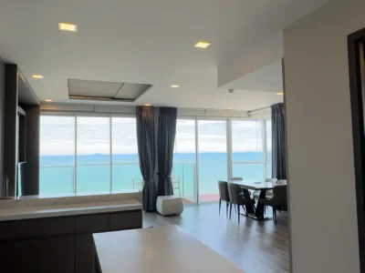3-bedroom квартира 130 кв.м в Cetus Beachfront Pattaya — прямой вид на море