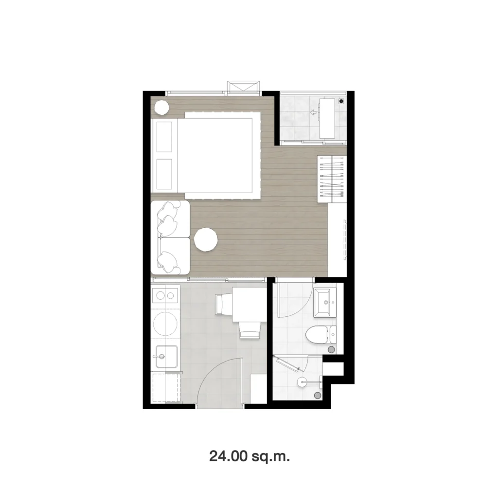 Студия 24 м² 